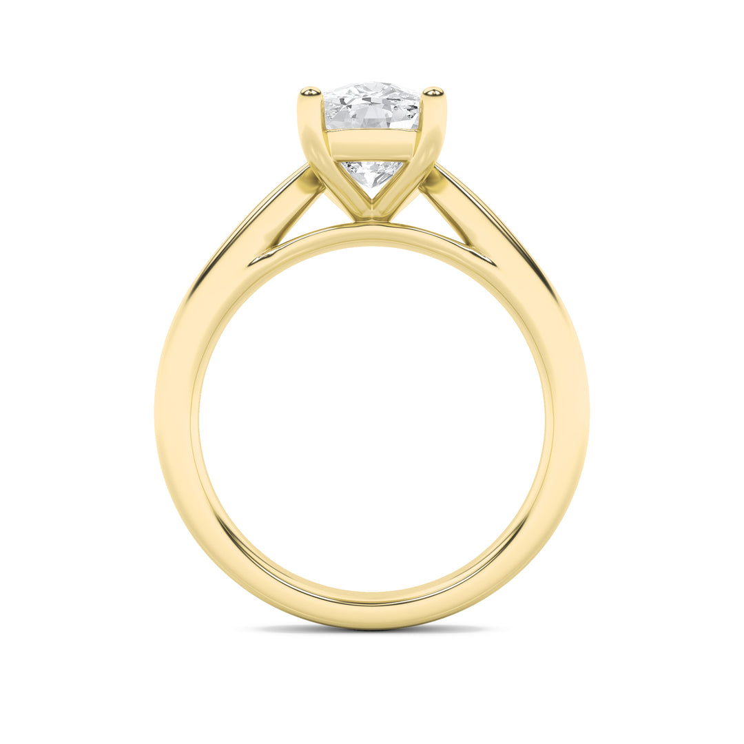 2Cttw Elongated Cushion Shaped Lab Grown Diamond (G/VS) Classic Shank Solitaire Engagement Ring in 14K Gold