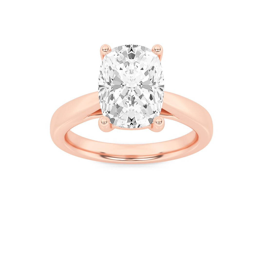 2Cttw Elongated Cushion Shaped Lab Grown Diamond (G/VS) Classic Shank Solitaire Engagement Ring in 14K Gold
