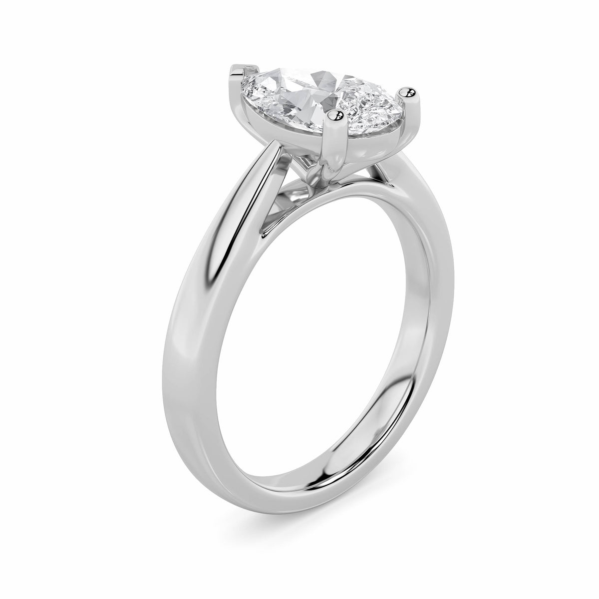 2Cttw Pear Shaped Lab Grown Diamond (F/VS) Classic Shank Solitaire Engagement Ring in 14K Gold
