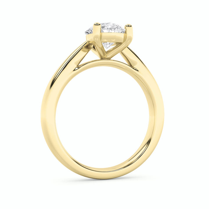 2Cttw Pear Shaped Lab Grown Diamond (F/VS) Classic Shank Solitaire Engagement Ring in 14K Gold