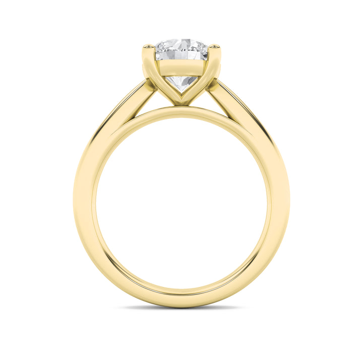 1.5Cttw Round Shaped Lab Grown Diamond (G/VS) Classic Shank Solitaire Engagement Ring in 14K Gold