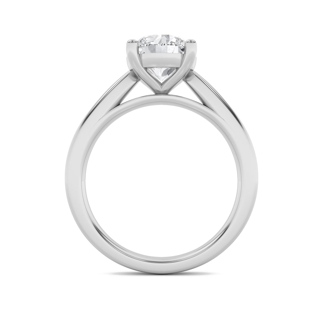 2Cttw Round Shaped Lab Grown Diamond (F/VS) Classic Shank Solitaire Engagement Ring in 14K Gold