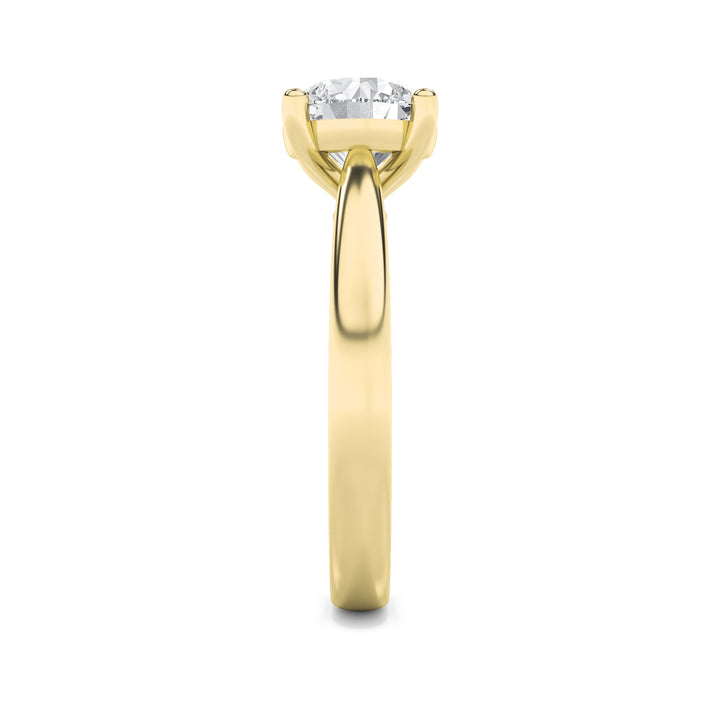2Cttw Round Shaped Lab Grown Diamond (F/VS) Classic Shank Solitaire Engagement Ring in 14K Gold