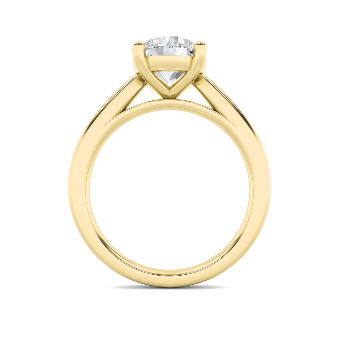 2.5Cttw Round Shaped Lab Grown Diamond (F/VS) Classic Shank Solitaire Engagement Ring in 14K Gold