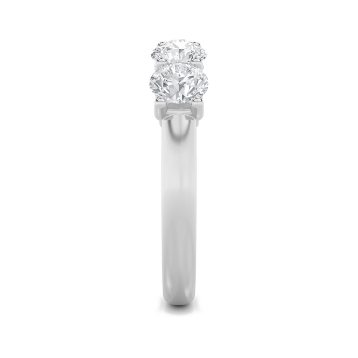 2Cttw Round Shaped Lab Grown Diamond (G/VS) Five Stone Band Ring in 14K Gold