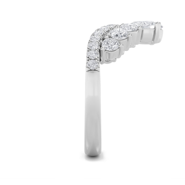 1.5Cttw Pear Shaped Lab Grown Diamond (F/VS) Fancy Contour Ring in 14K Gold