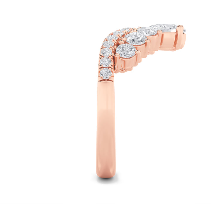 1.5Cttw Pear Shaped Lab Grown Diamond (F/VS) Fancy Contour Ring in 14K Gold