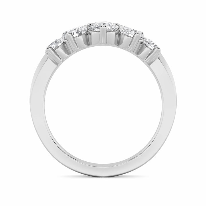 1Cttw Round Shaped Lab Grown Diamond (F/VS) FancyContour Ring in 14K Gold