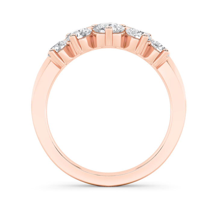 1Cttw Round Shaped Lab Grown Diamond (F/VS) FancyContour Ring in 14K Gold