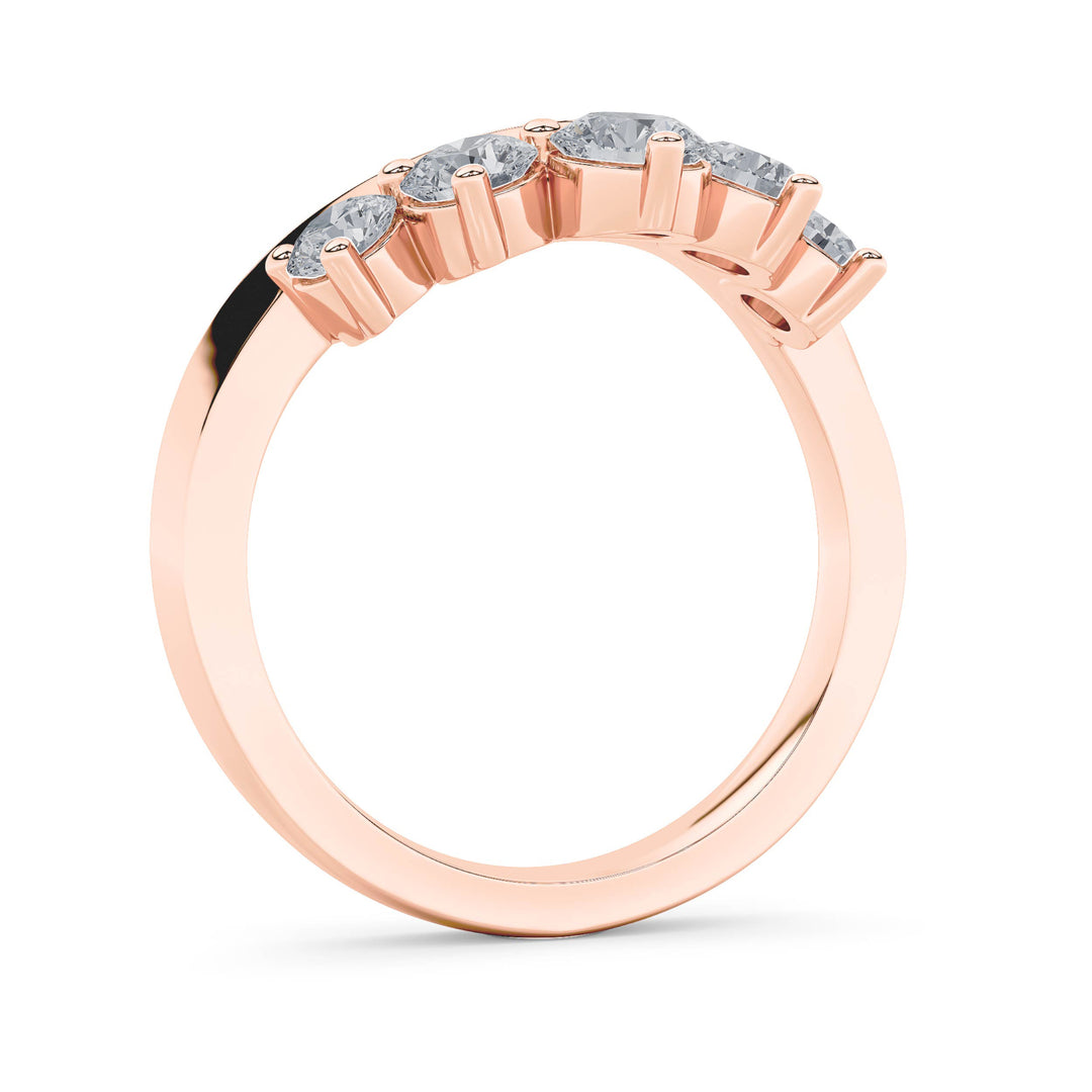 1Cttw Round Shaped Lab Grown Diamond (F/VS) FancyContour Ring in 14K Gold