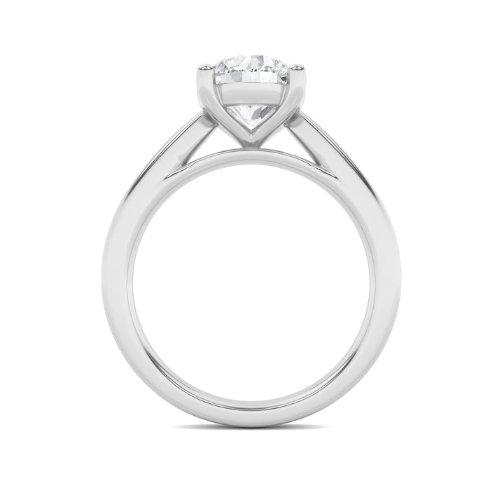 1Cttw Round Shaped Lab Grown Diamond (F/VS) Insert Jacket Ring in 14K Gold