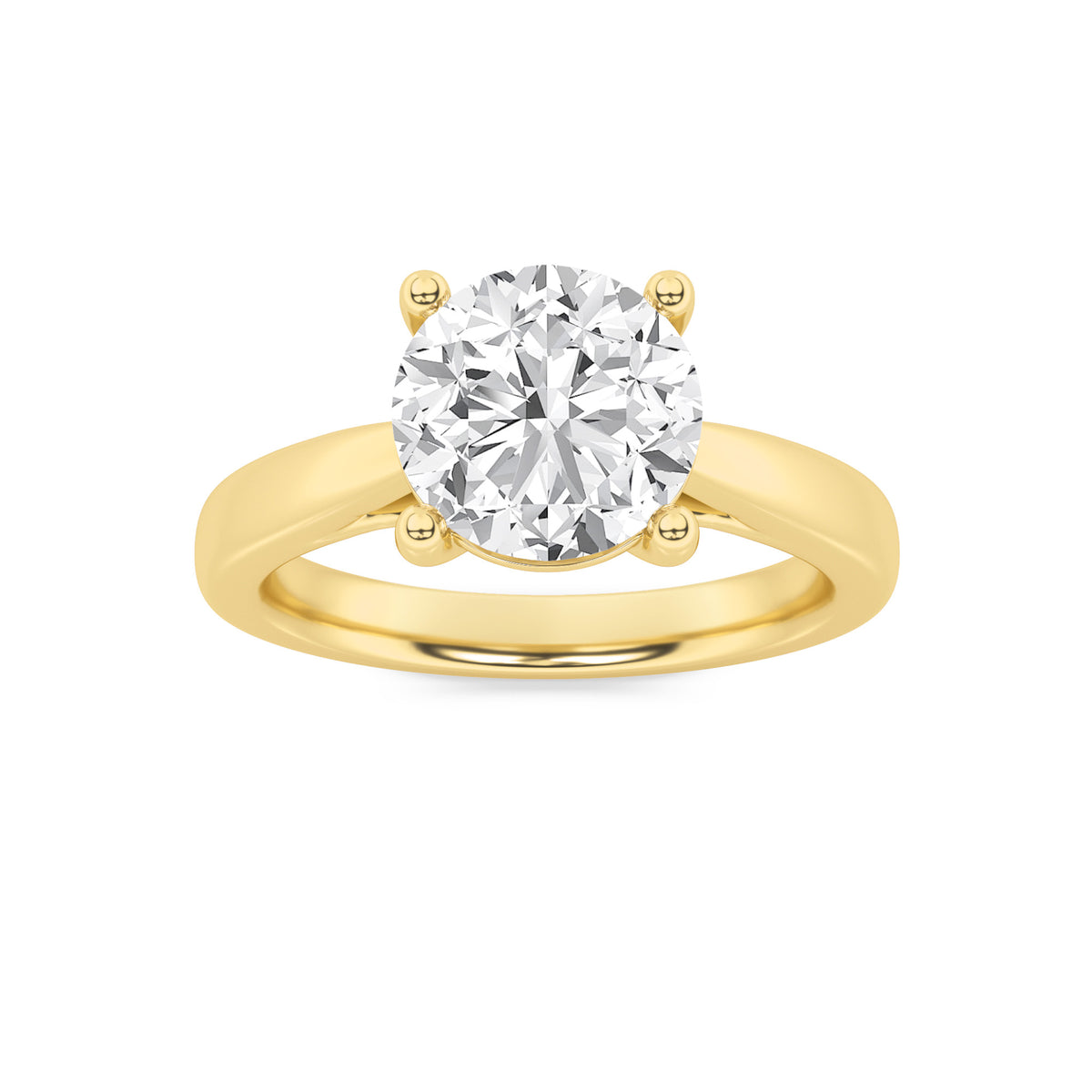1Cttw Round Shaped Lab Grown Diamond (F/VS) Insert Jacket Ring in 14K Gold
