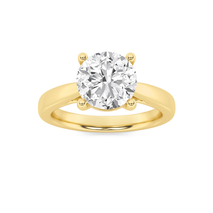 1Cttw Round Shaped Lab Grown Diamond (F/VS) Insert Jacket Ring in 14K Gold