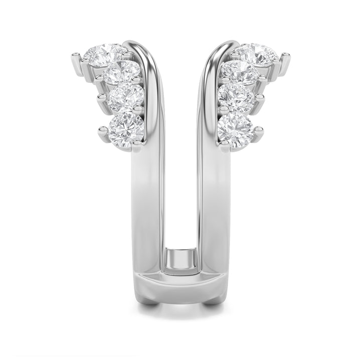 2CTW Round Shaped Lab Grown Diamond (F/VS) Insert Jacket Ring in 14K Gold