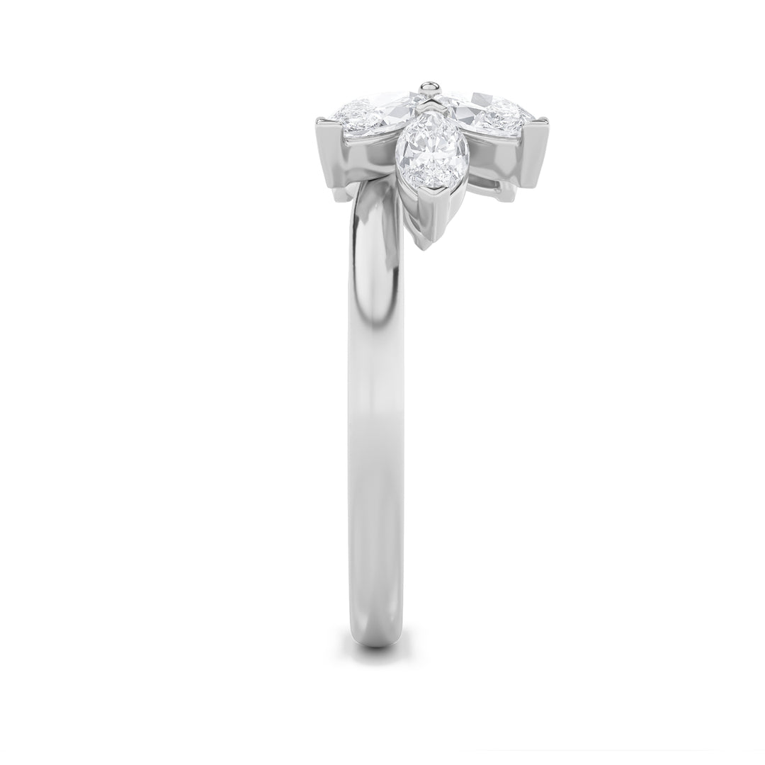 1CTW Marquise Shaped Lab Grown Diamond (F/VS) Wrap Ring in 14K Gold