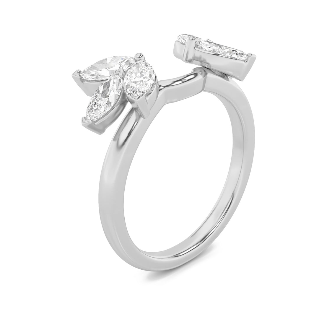 1Cttw Marquise Shaped Lab Grown Diamond (F/VVS) Wrap Ring in 14K Gold