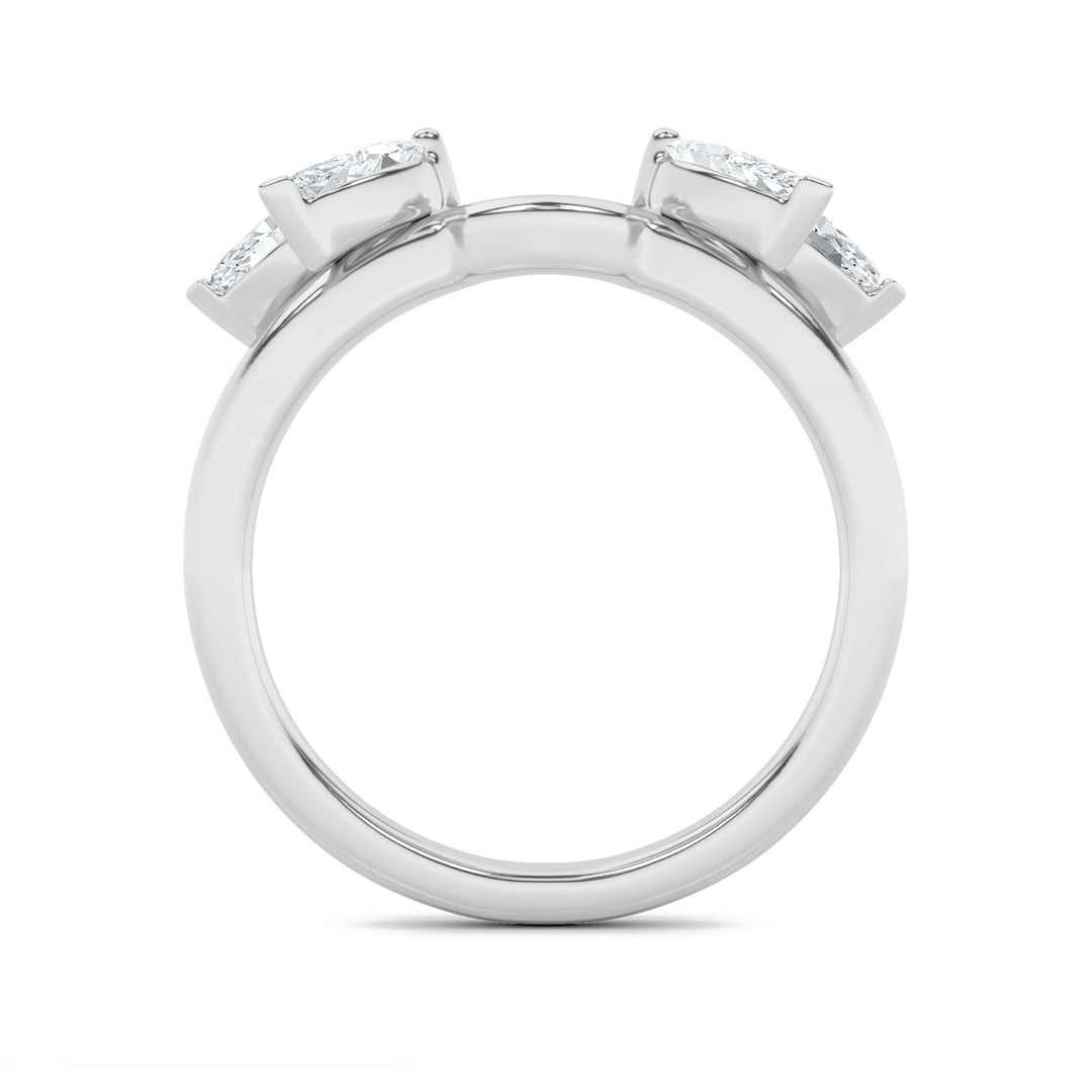1Cttw Marquise Shaped Lab Grown Diamond (F/VVS) Wrap Ring in 14K Gold