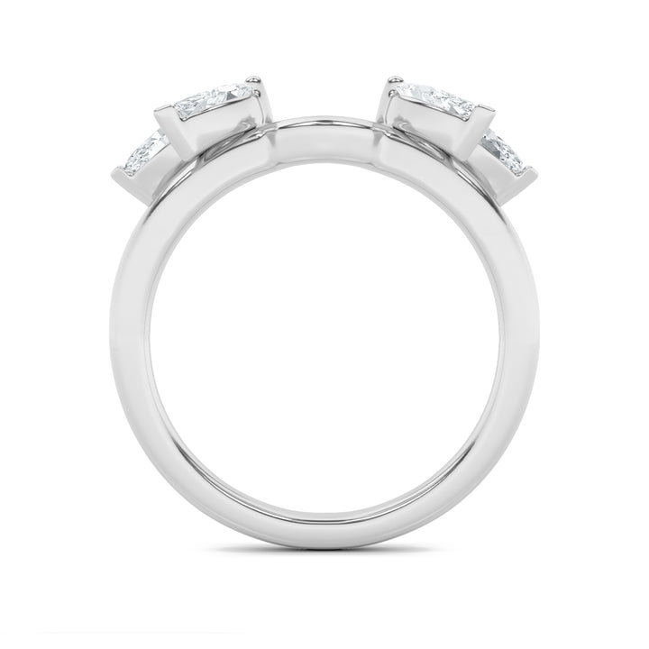 1Cttw Marquise Shaped Lab Grown Diamond (F/VVS) Wrap Ring in 14K Gold