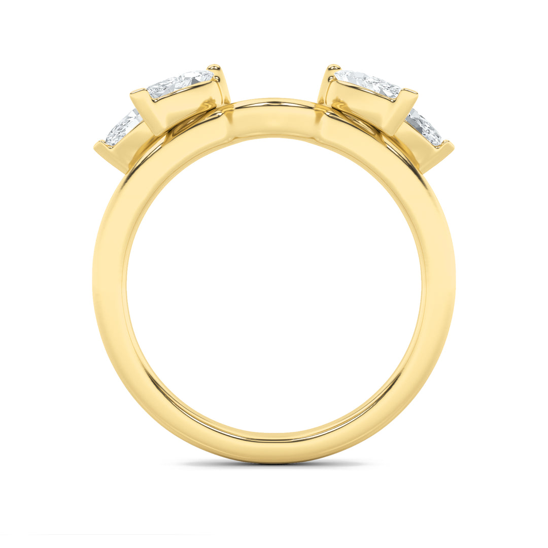 1Cttw Marquise Shaped Lab Grown Diamond (F/VVS) Wrap Ring in 14K Gold