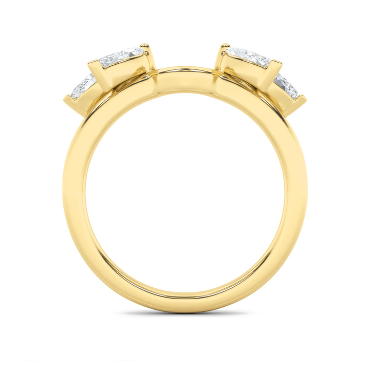 1Cttw Marquise Shaped Lab Grown Diamond (F/VVS) Wrap Ring in 14K Gold