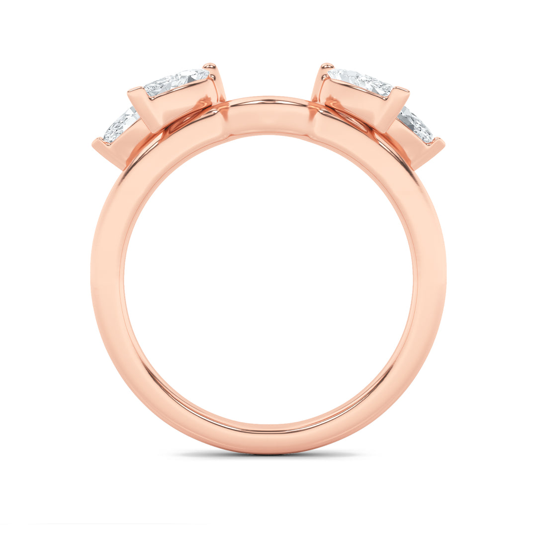 1Cttw Marquise Shaped Lab Grown Diamond (F/VVS) Wrap Ring in 14K Gold