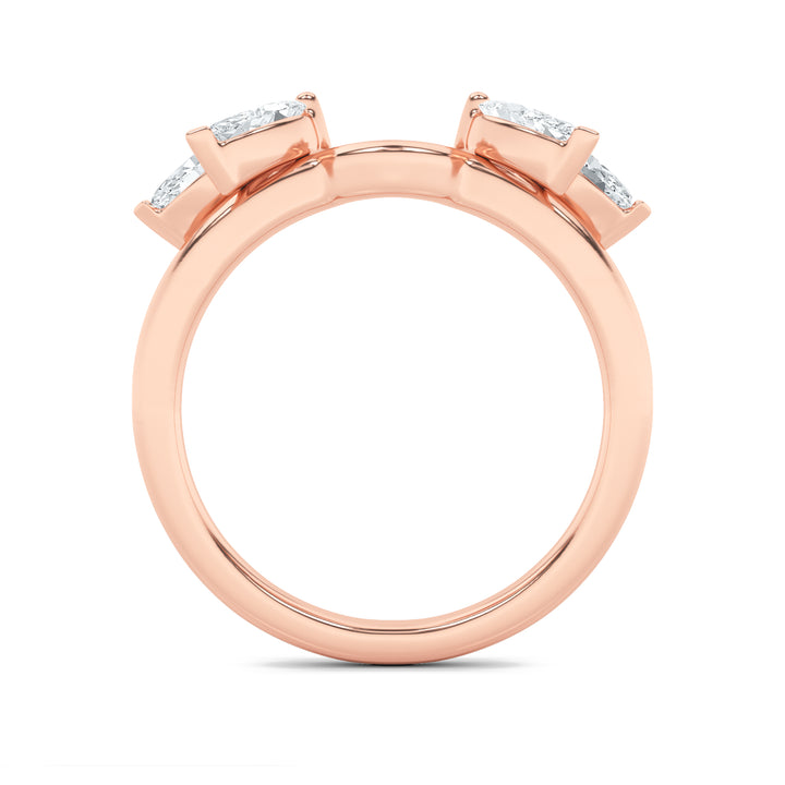 1Cttw Marquise Shaped Lab Grown Diamond (F/VVS) Wrap Ring in 14K Gold