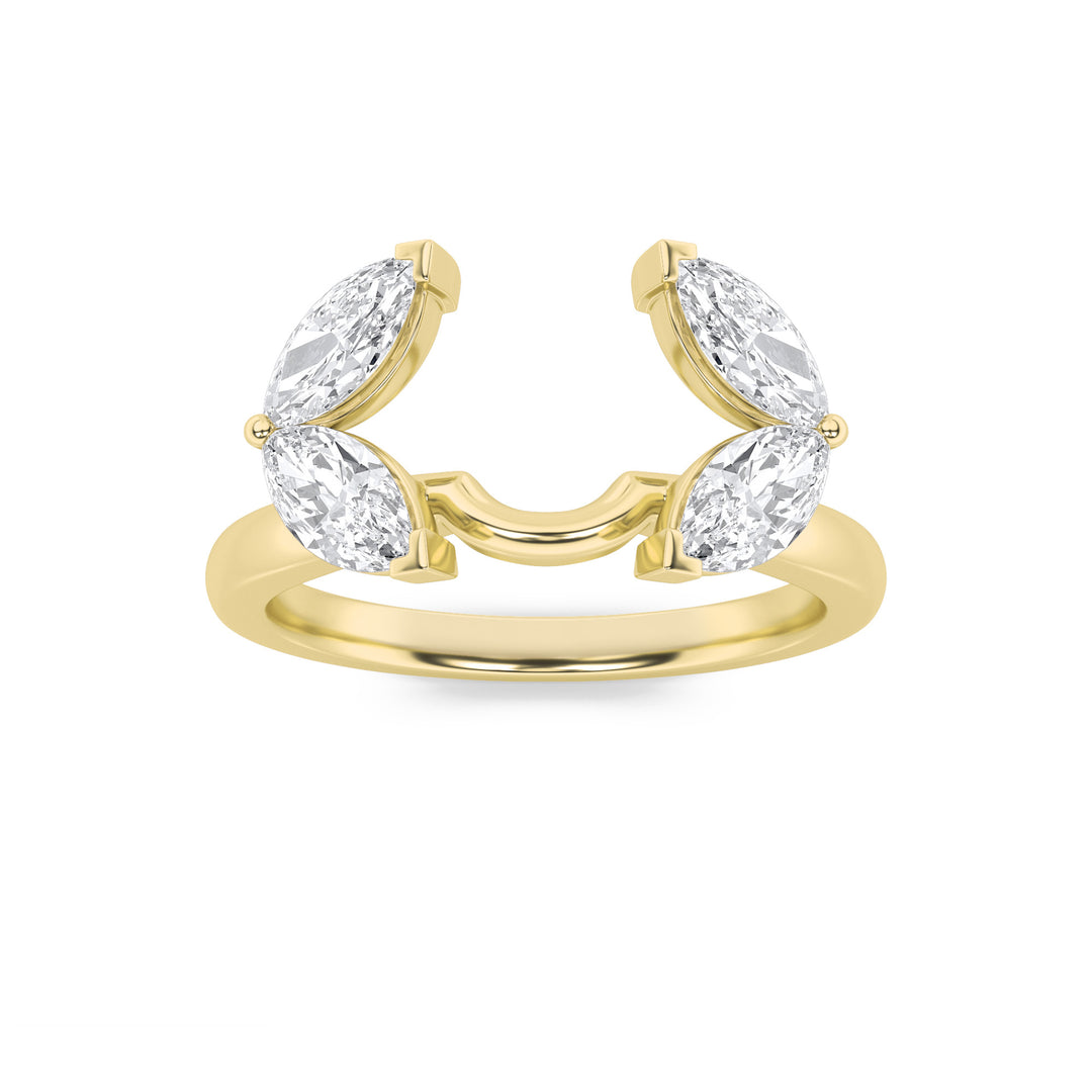 1Cttw Marquise Shaped Lab Grown Diamond (F/VS) Wrap Ring in 14K Gold