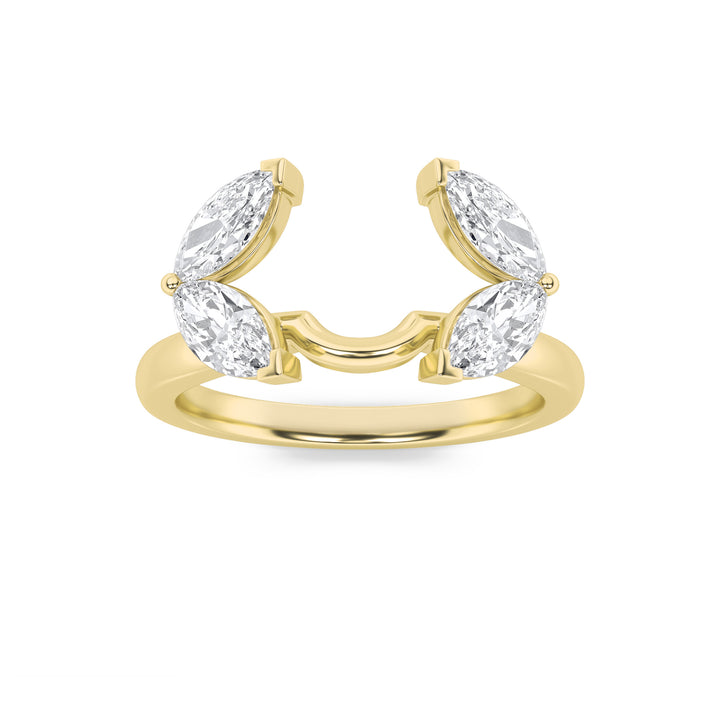 1Cttw Marquise Shaped Lab Grown Diamond (F/VS) Wrap Ring in 14K Gold