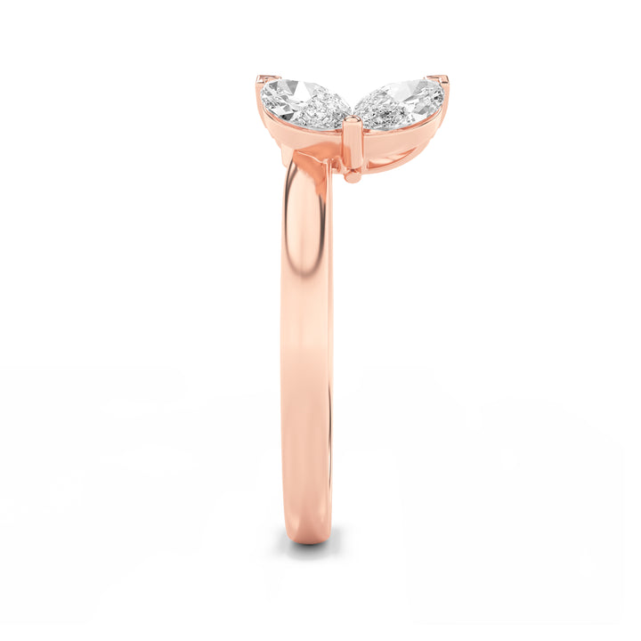 1Cttw Marquise Shaped Lab Grown Diamond (F/VS) Wrap Ring in 14K Gold