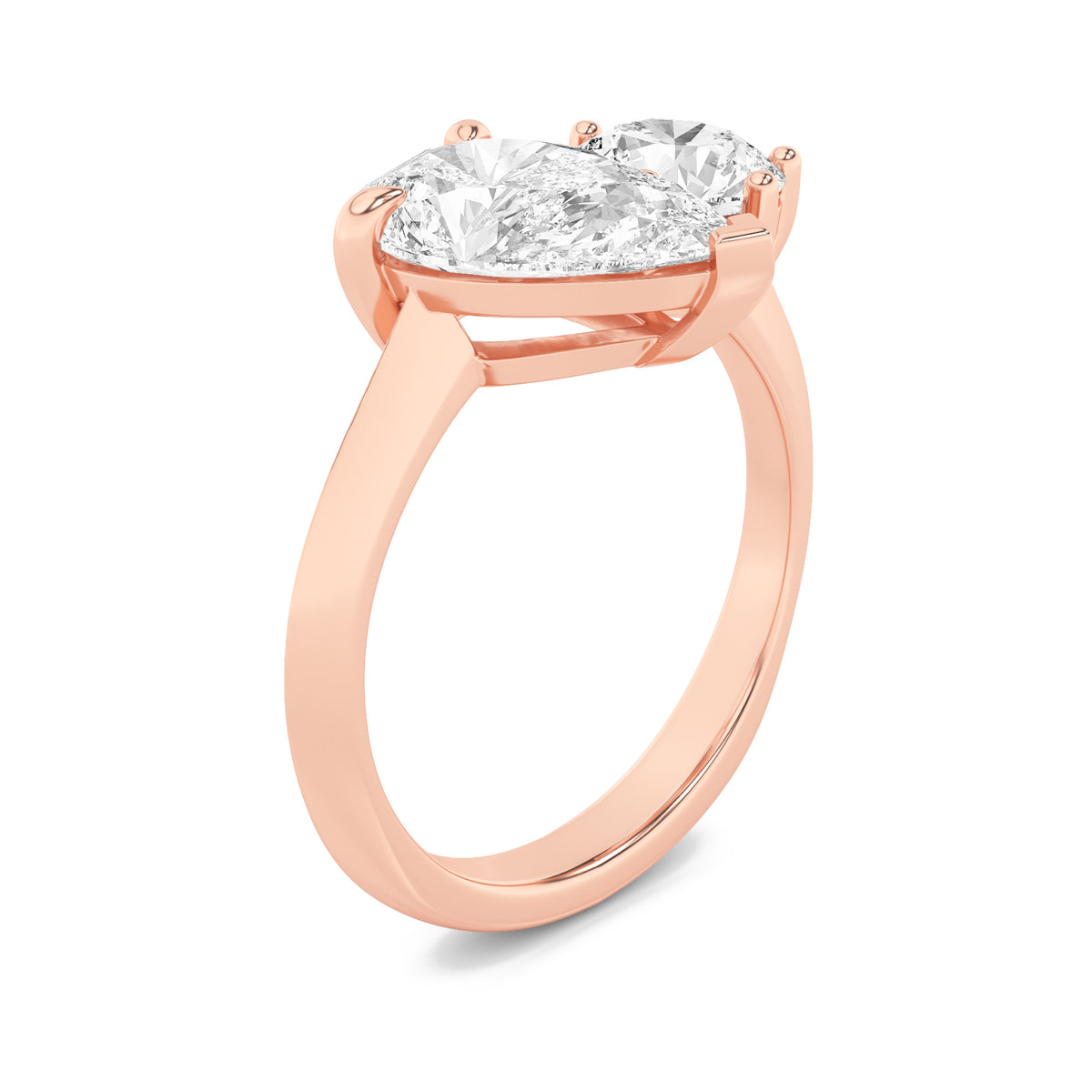 3Cttw Pear Shaped Lab Grown Diamond (F/VS) Toi etMoi Engagement Ring in 14K Gold
