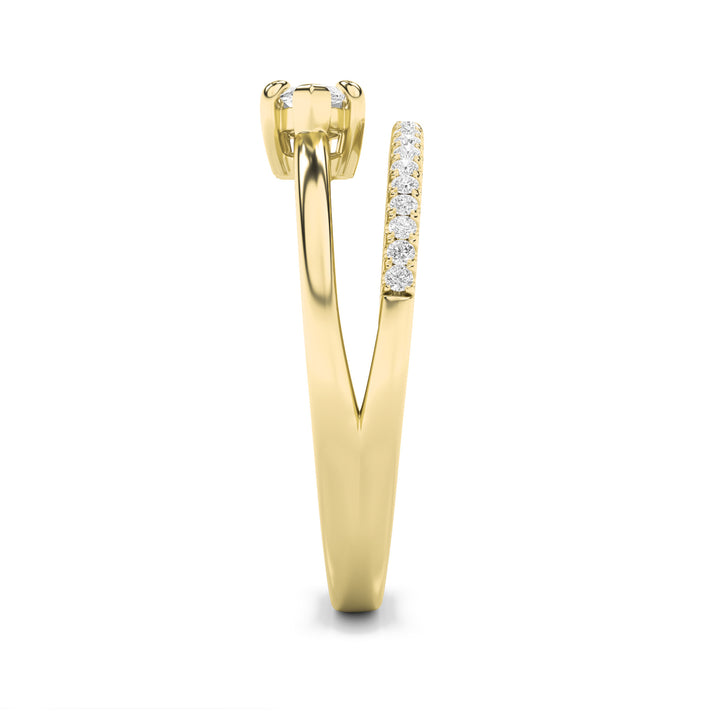 0.5Cttw Marquise Shaped Lab Grown Diamond (G/VS) Fashion Ring in 10K Gold