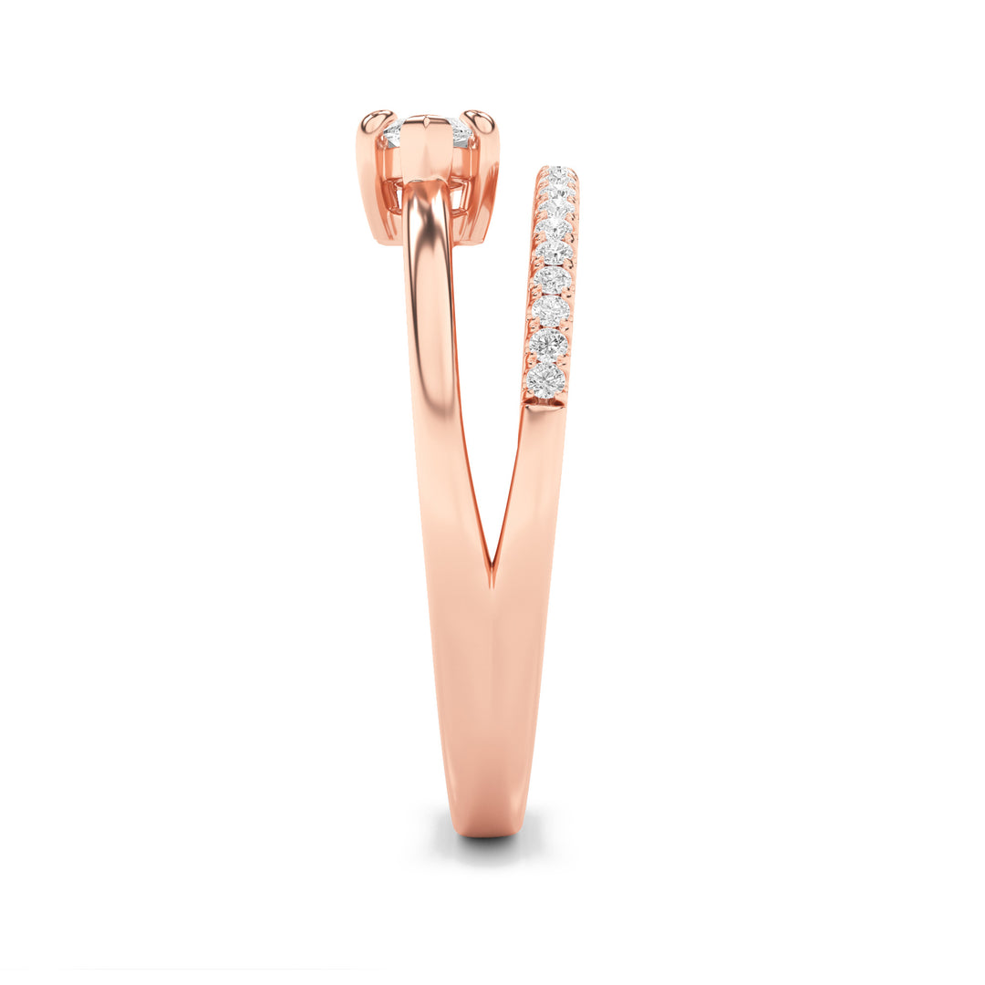 0.5Cttw Marquise Shaped Lab Grown Diamond (F/VS) Fashion Ring in 14K Gold