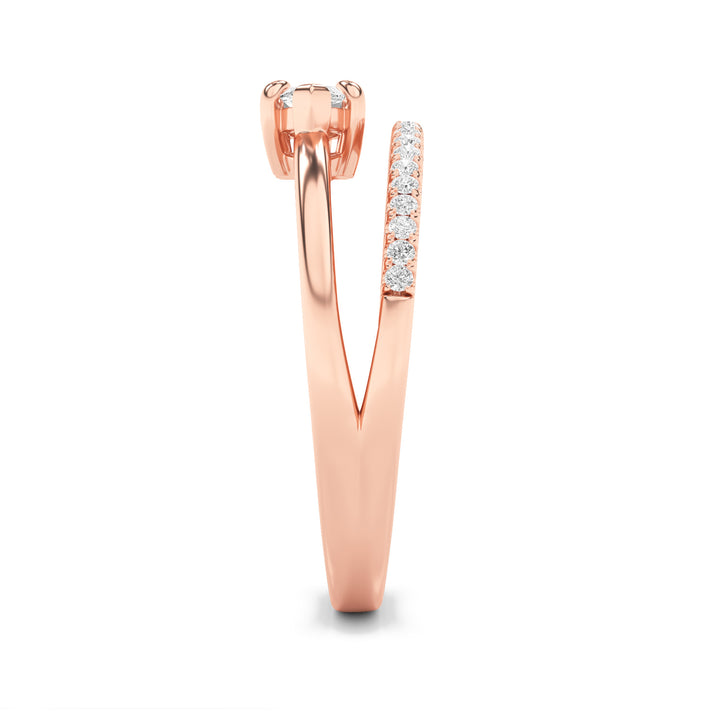 0.5Cttw Marquise Shaped Lab Grown Diamond (F/VS) Fashion Ring in 14K Gold