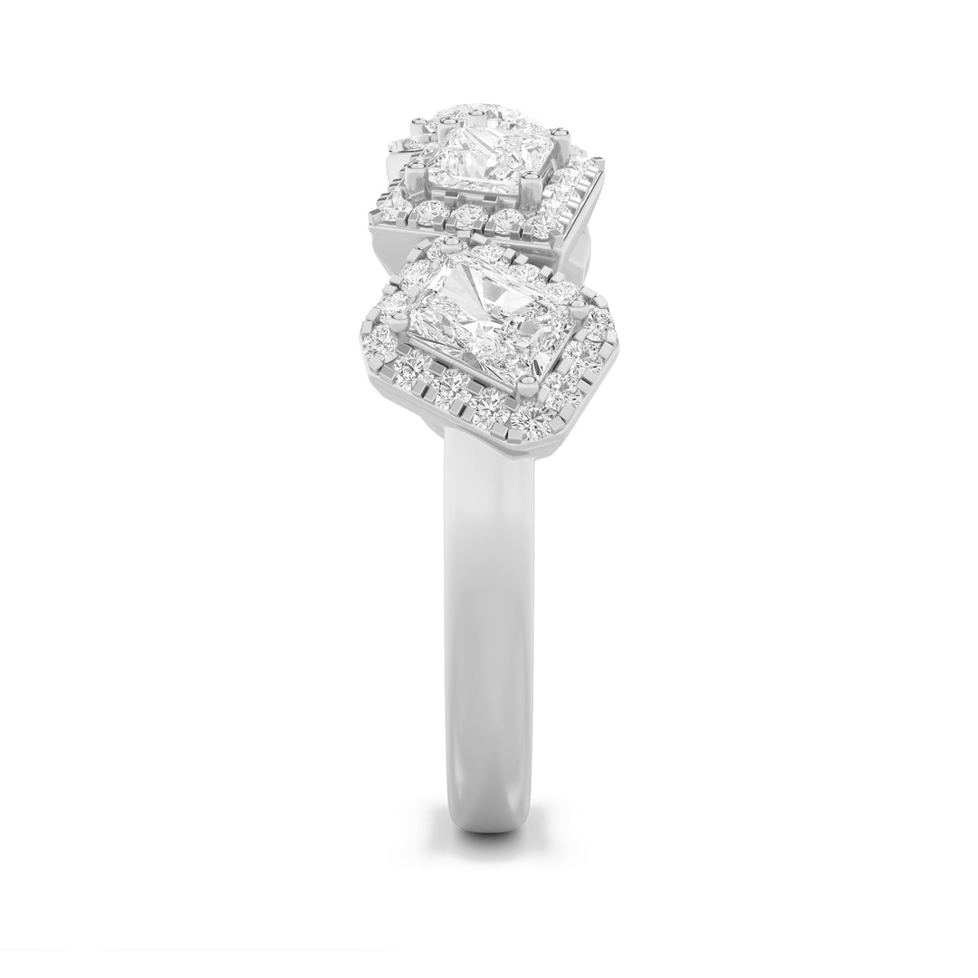 1.5Cttw Mix Shaped Lab Grown Diamond (F/VS) Five Stone Ring in 14K Gold