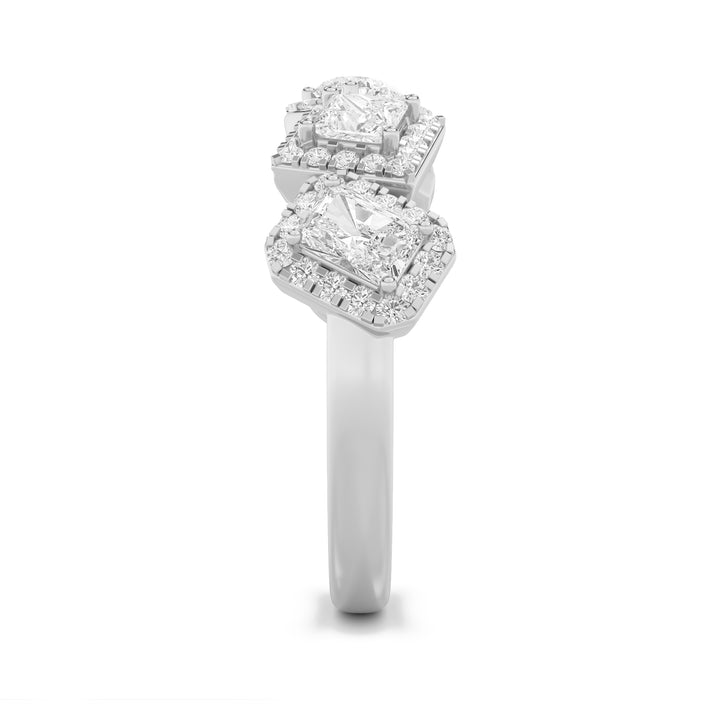 1.5Cttw Mix Shaped Lab Grown Diamond (F/VS) Five Stone Ring in 14K Gold