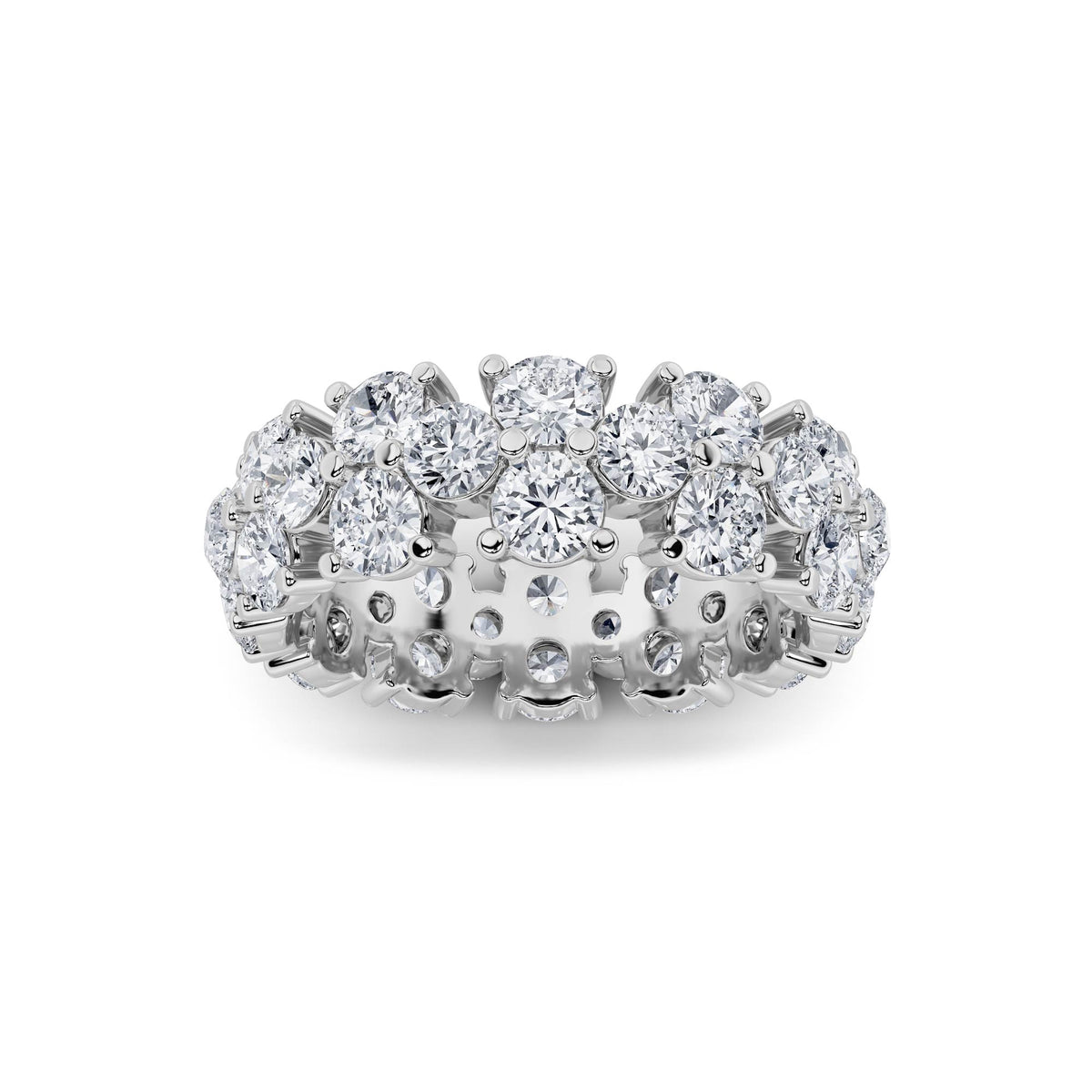 5Cttw Round Shaped Lab Grown Diamond (F/VS) Eternity Band Ring in 14K Gold