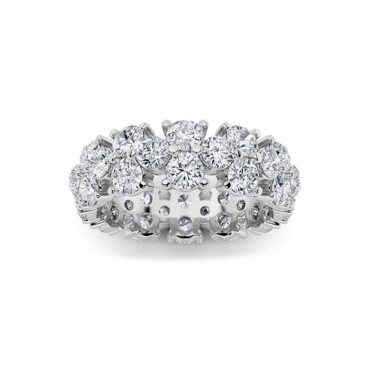 5Cttw Round Shaped Lab Grown Diamond (F/VS) Eternity Band Ring in 14K Gold