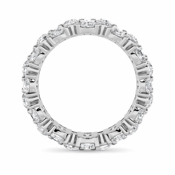5Cttw Round Shaped Lab Grown Diamond (F/VS) Eternity Band Ring in 14K Gold