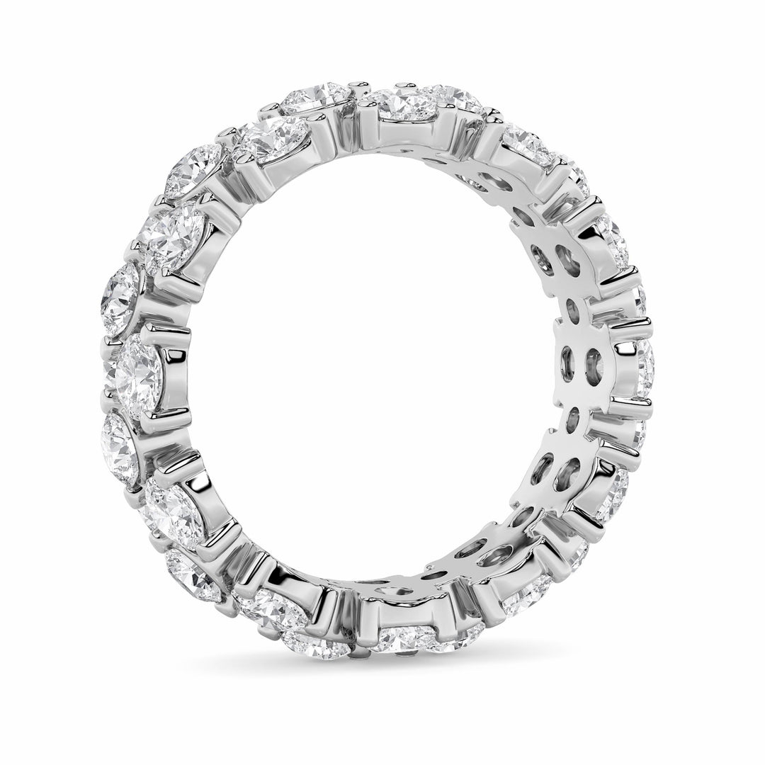 5Cttw Round Shaped Lab Grown Diamond (F/VS) Eternity Band Ring in 14K Gold