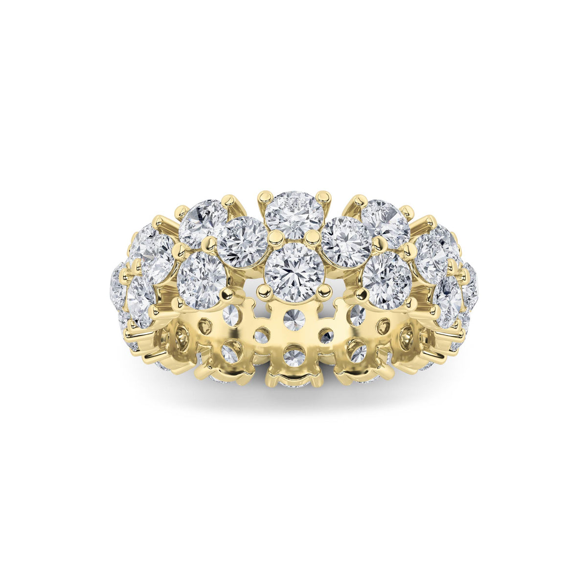5Cttw Round Shaped Lab Grown Diamond (F/VS) Eternity Band Ring in 14K Gold