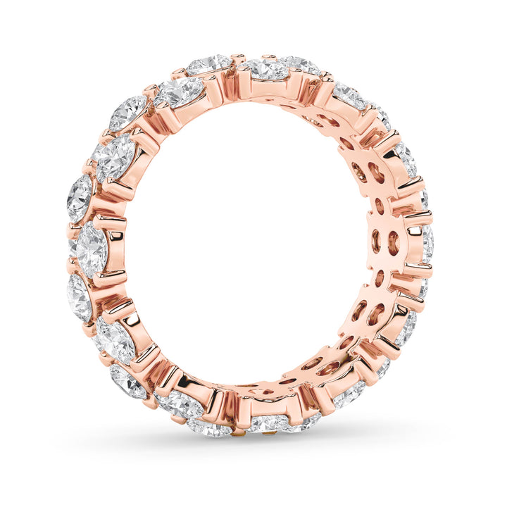 5Cttw Round Shaped Lab Grown Diamond (F/VS) Eternity Band Ring in 14K Gold
