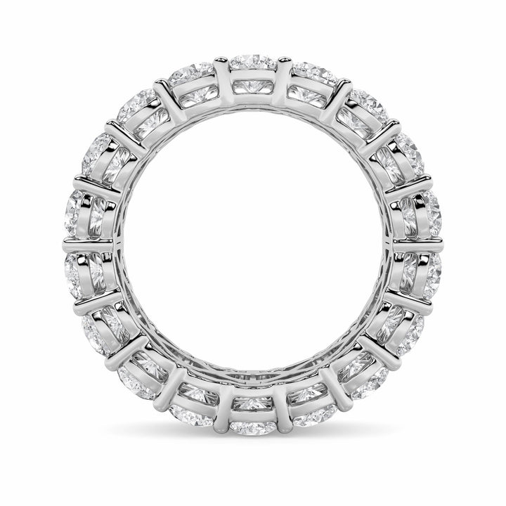 8Cttw Round Shaped Lab Grown Diamond (F/VS) Eternity Band Ring in 14K Gold