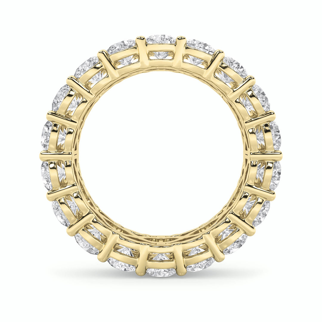 8Cttw Round Shaped Lab Grown Diamond (F/VS) Eternity Band Ring in 14K Gold