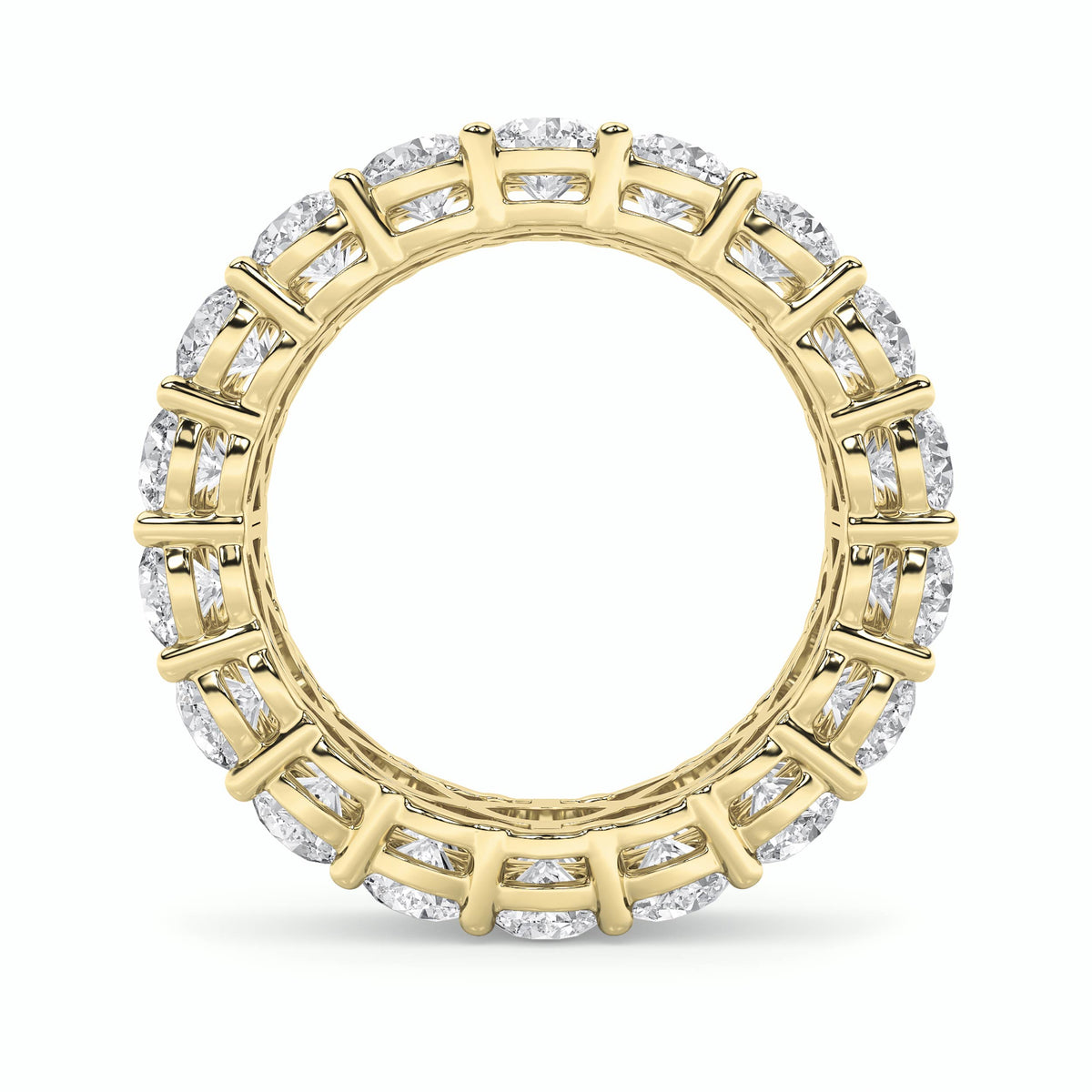 8Cttw Round Shaped Lab Grown Diamond (F/VS) Eternity Band Ring in 14K Gold