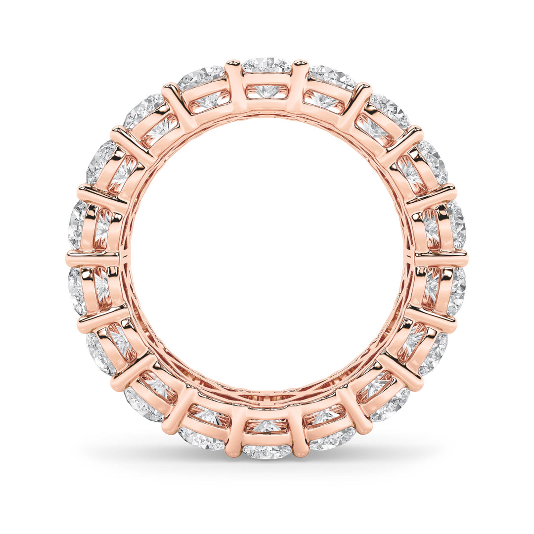 8Cttw Round Shaped Lab Grown Diamond (F/VS) Eternity Band Ring in 14K Gold