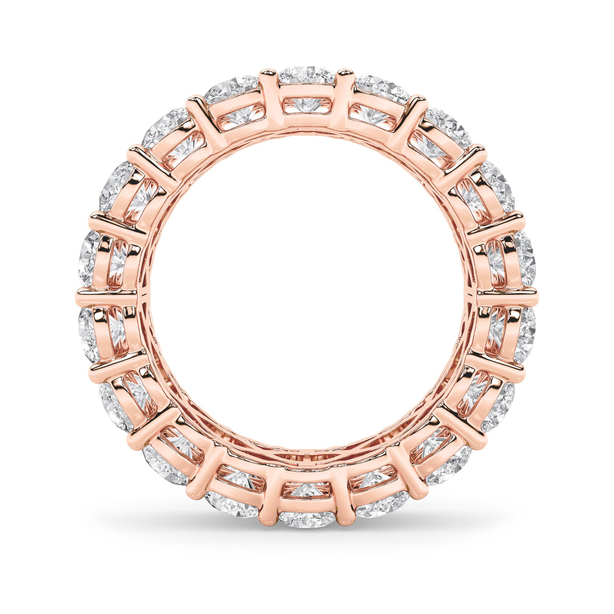 8Cttw Round Shaped Lab Grown Diamond (F/VS) Eternity Band Ring in 14K Gold