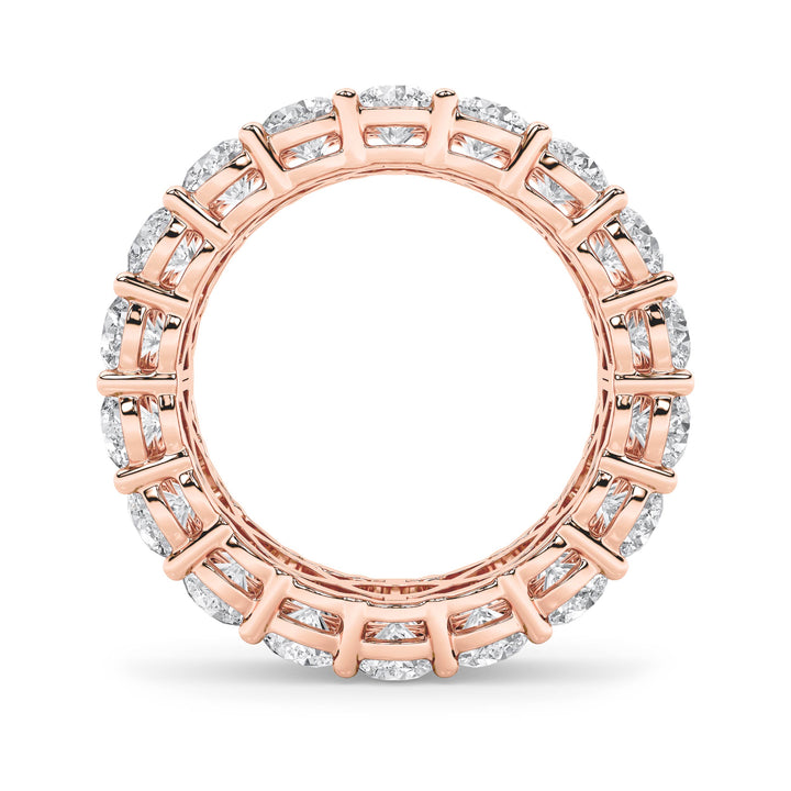 8Cttw Round Shaped Lab Grown Diamond (F/VS) Eternity Band Ring in 14K Gold