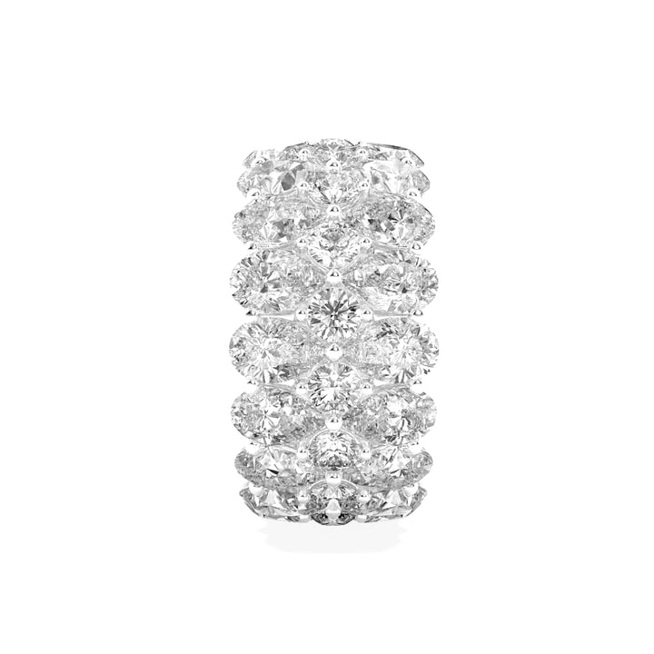 9Cttw Pear Shaped Lab Grown Diamond (F/VS) Eternity Band Ring in 14K Gold