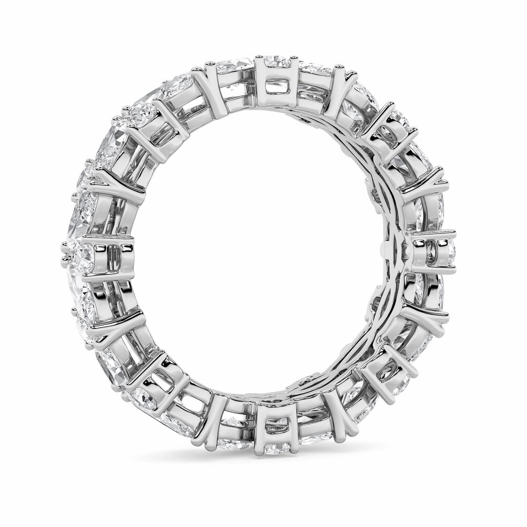3Cttw Marquise Shaped Lab Grown Diamond (G/VS) Eternity Band Ring in 14K Gold - Size 7