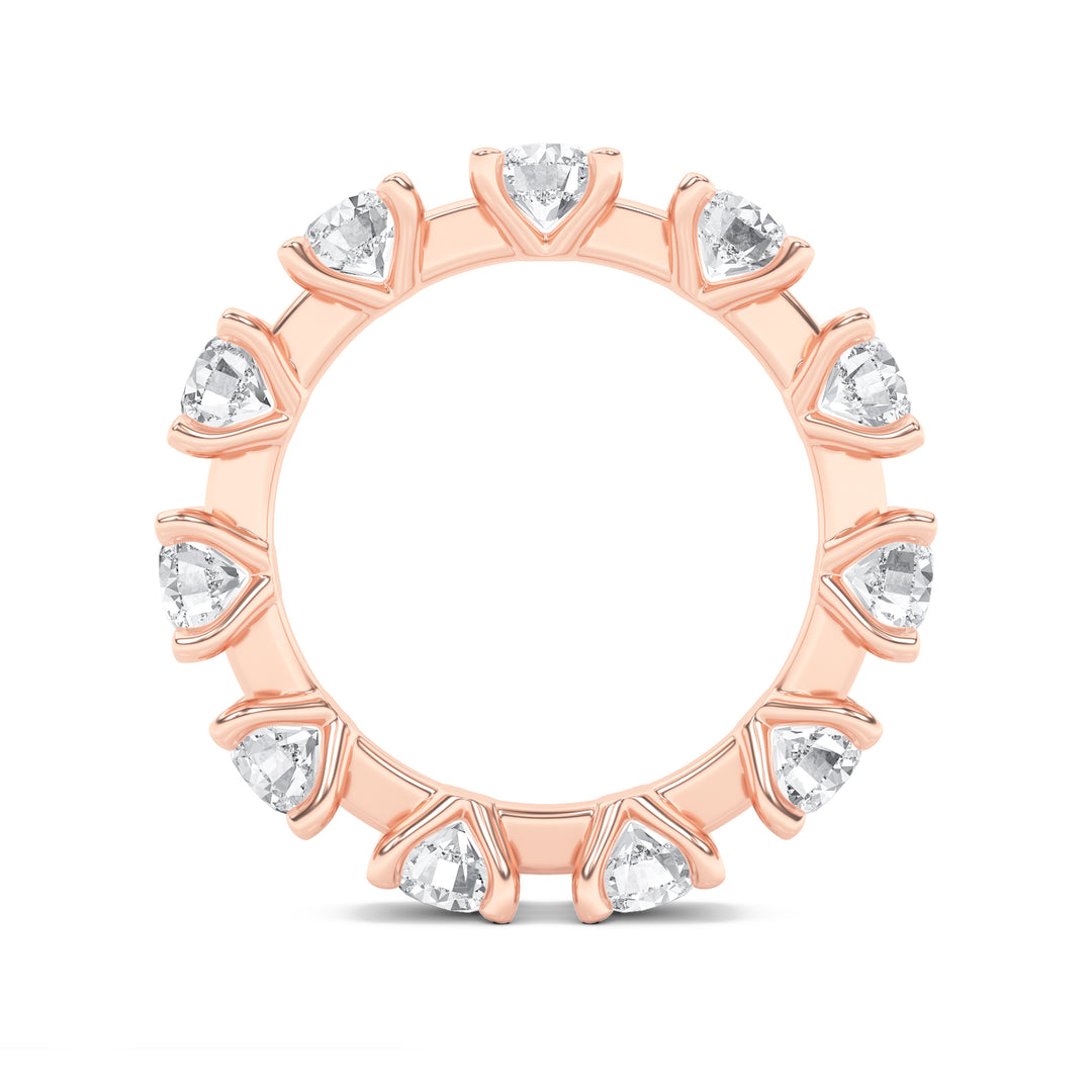 3Cttw Round Shaped Lab Grown Diamond (F/VS) Eternity Band Ring in 14K Gold